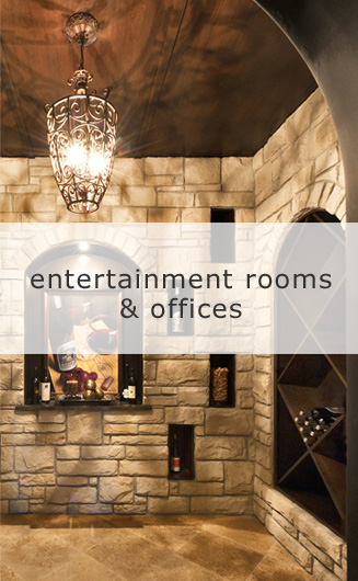 Traditional Entertainment Rooms & Offices